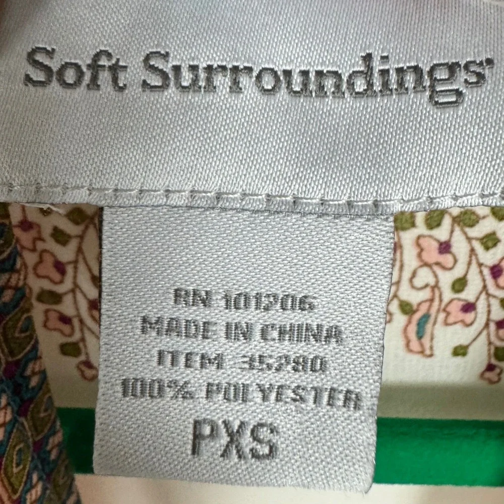 Soft Surroundings Sheer Paisley Kimono Cardigan Topper Women PXS Boho Open Front